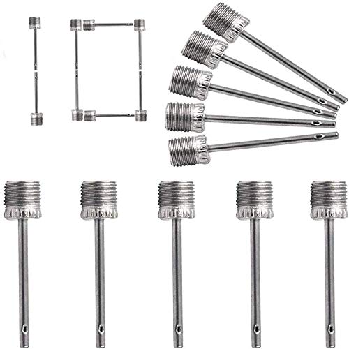 MINGRU Ball Pump for Basketball, Soccer, Volleyball, Rugby, Water Polo Ball & Other Inflatables Air Pump, Needles and Nozzles Included (Ball Pump Needle - 10 PCS)