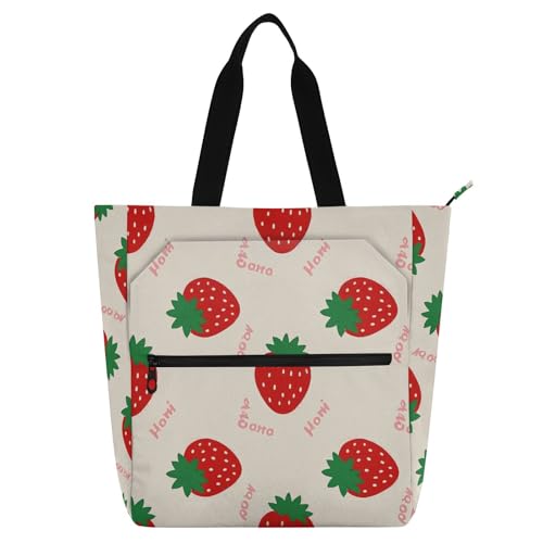 Sac fourre-tout à livres pour enfants résistant motif fraise