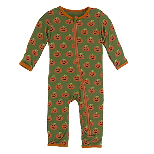 KicKee Halloween Celebrations Print Coverall with Zipper, Baby Romper, Back Flap One-Piece