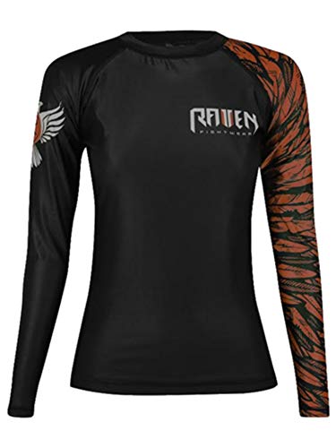 Raven Fightwear Women's Aerial Assault IBJJF Rash Guard Brown Small