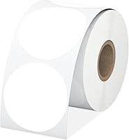Vista 11 de Etiquetas térmicas directas circulares rosas de 2 pulgadas, calcomanías térmicas directas redondas autoadhesivas, etiquetas adhesivas multiusos