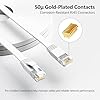 Jadaol Cat 6 Ethernet Cable 5ft 10-Pack, 10Gbps Support Cat8 Cat7 Network, Flat High Speed LAN Internet Patch Cables, Short Ethernet Cables for Router, Modem, Switch, PC, Laptop, Gaming Console, White #1