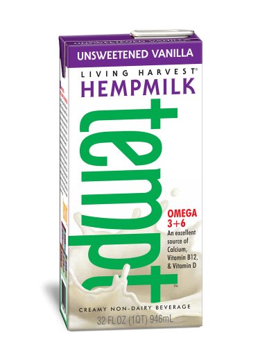 Living Harvest Tempt Hemp Milk, Unsweetened Vanilla, 32 Fl Oz (Pack of 12)
