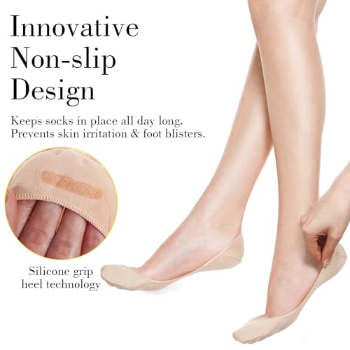 6 Pairs of No-Show Socks for Flats, Anti-Slip, Invisible Socks for Women, Non-Slip, Sock for Flats, Ultra-Low And Ultra-Thin Cotton Sock, Invisible Liners3