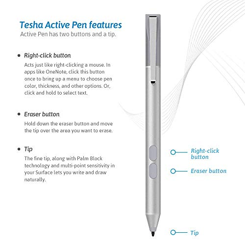 Digital Pen Active Stylus for ASUS Transformer T102HA T103HA T303UA T305CA T304UA, ZenBook UX363 UX560UA UX561UA, Vivobook TP510UA TP203NA TP401NA with 1024 Levels of Pressure Sensitivity - Thumbnail 4