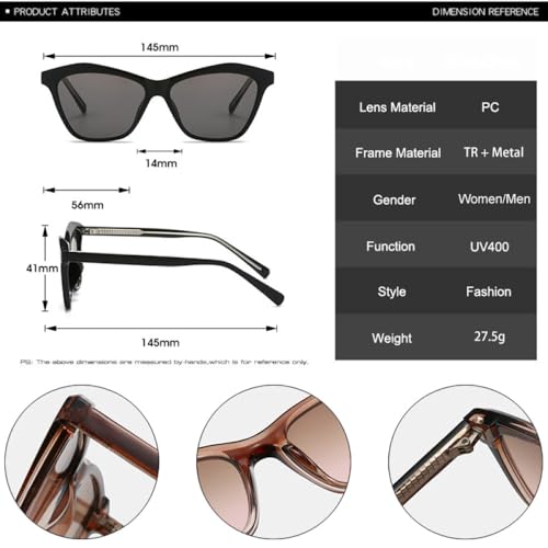Lunettes de soleil oeil de chat de luxe rétro MUTYNE double