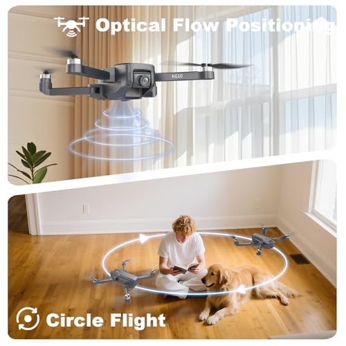 Drohne GPS Professional mit 4K Kamera Adult,Follow Me RC Drohnes GPS Auto Return Home,Drohne Beginner Lange Flugzeit Bürstenlose im Kreisflug,Alarm Bei Niedrigem Batteriestand,Unter 249g