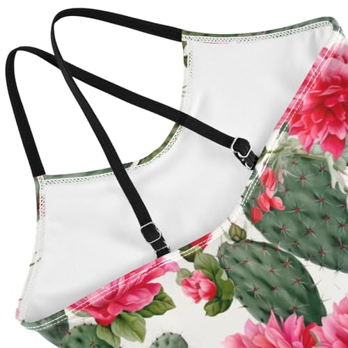 Flowers Floral Cactus Girls One Piece Swimsuit Beach Swimwear 208501124