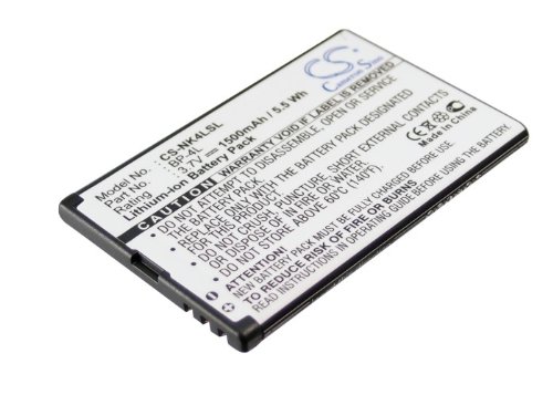 TECHTEK baterías Compatible con [Nokia] 6760 Slide, Clipper, E52, E55, E61i, E63, E71, E71x, E72,...