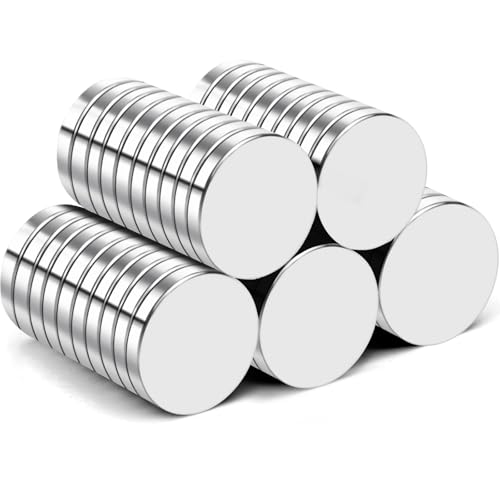 Image of TRYMAG Small Neodymium Fridge Magnets, 50Pcs Refrigerator Magnet 15x3mm | Round Rare Earth Multi-Use Tiny Magnets for 3D Printing, Office,Whiteboard, Crafts, School