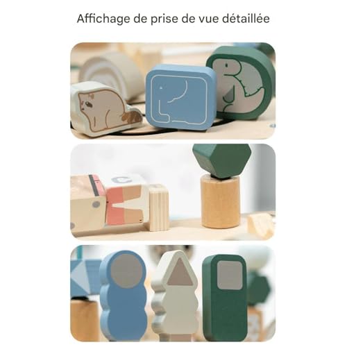 Table d'activités bébé bois - Centre d'éveil debout et bureau-jouet 12 mois - 7
