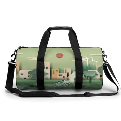 Sac de sport paysage urbain compact pour optimiser le rangement de vos voyages