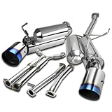 SPEC-D TUNING Dual Burnt Tip Catback Exhaust System Pipe Compatible with 2003-2007...