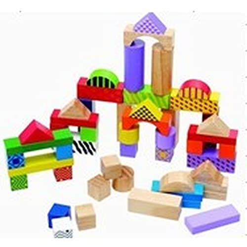 Betoys 40 Bloques de construcción de madera, multicolor Cover