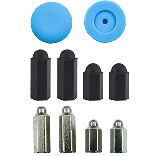 Paipaitek Anti-wear Pads for Dog Shock Collar, Conductive Silicone Caps to Prevent Dog Skin Wear, 2 Pairs of Long and Short Contact Points