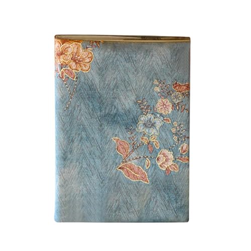 Adjustable Book Cover Sleeve for Hardcover/Paperback - Stylish Protective Cover for Novels, Textbooks, Journals & Notebooks with Decorative Pattern (Blooms, 8.26 * 5.82in)