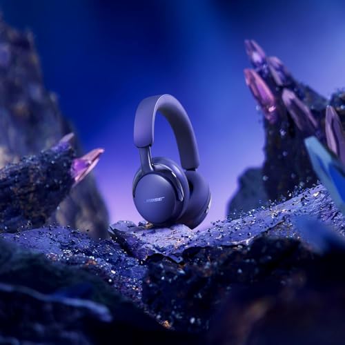 Image of Bose (2nd Gen QuietComfort Ultra Bluetooth Headphones, Wireless Headphones with Spatial Audio, Over Ear Noise Cancelling with Mic, Up to 30 Hours of Play time + 20W Wall Charger (Midnight Violet)