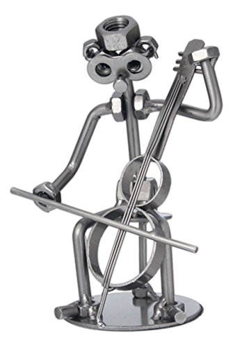 Broadway Gift Cellist Cello Player Silver Tone 5.5 inch Table Metal Decorative Musician Tabletop Figurine