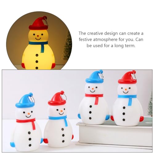 Angoily 2 Peças Luzes LED De Boneco De Neve De Natal Iluminado Boneco De Neve Lanterna De Plástico F