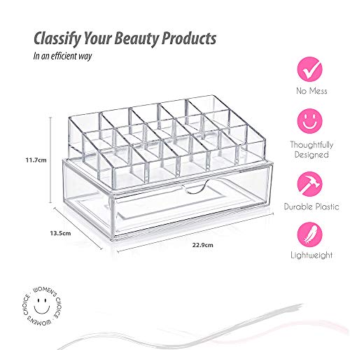 Furany 2er Set Kosmetik Organizer| 2er Set Nagellack Organizer + Schubladen Drawer Organizer für Accessoires Make-Up… – Bild 3