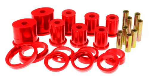 Image of Prothane 79-98 Ford Mustang Rear Lower Oval Control Arm Bushings - Red