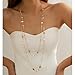 Long Gold Pearl Necklaces for Women Trendy Statement Layered Chain Necklace Multi-strand Chunky Pearl Beaded White Necklaces Fashion Sweater Jewelry (gold)
