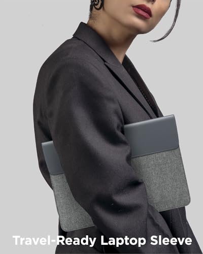 Image of Lenovo 13 /14-inch Laptop Sleeve (S100) - Ultra Thin Form-Fitting Case Compatible with MacBook Air, iPad & More a€ inch Lightweight Folder Sleeve with Accessories Pocket & Magnetic Closure