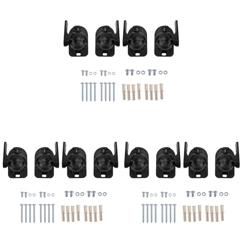 Support mural haut-parleur universel réglable - Pack de 12 pinces inclinables pour plafond