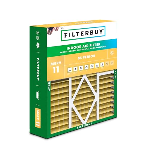 Filterbuy 19x20x5 Air Filter MERV 11 Allergen Defense (1-Pack), Pleated HVAC AC Furnace Air Filters for Bryant/Carrier, BDP, Day & Night, and Payne (Actual Size: 19.06 x 19.81 x 4.25 Inches)