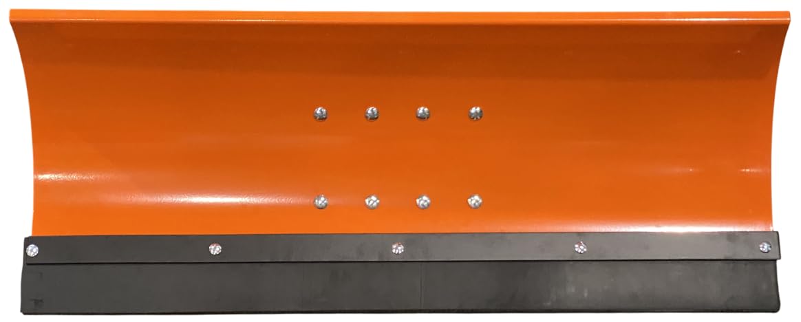 SRM Design Schneeschieber Schneeschild Schneepflug Räumschild Universal für Einachser und Rasentraktor Orange Breite 125 cm x Höhe 40 cm 5-stufig schwenkbar verstellbar
