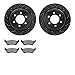 Dynamic Friction Company Rear Brake Rotors-Drilled and Slotted-Black with 5000 Advanced Brake Pads 8502-54208