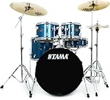Tama Imperialstar ドラムコンプリートセット - 5点 - 20インチキック - ヘアラインブルー