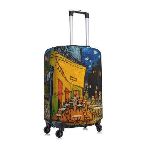 Van Gogh Cafe Terrace at Night Elastic Luggage Cover, Suitcase Protector For Travel (Fits 29-32 Inch Luggage)3