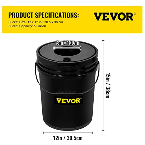 VEVOR DWC Hydroponic System, 5 Gallon 4 Buckets, Deep Water Culture Growing Bucket, Hydroponics Grow Kit with Pump, Air Stone and Water Level Device, for Indoor/Outdoor Leafy Vegetables by VEVOR - Image 7