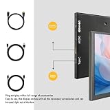 Plyisty Wyświetl 7 -calowy Przenośny Monitor 1024x600 z Kątem Przeglądania 170 °, Spostrzeżeniami w Czasie Rzeczywistym, do Udostępniania Filmów, Dostosowywania Układu, Wyświetlacza