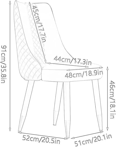 Image of Dream Furnishing - Set of 4 Dinning Chairs Elegant & Luxury Looks Strong Metal Frame Legs for Home Cafe Office Hotel (Dark Grey-Orange)