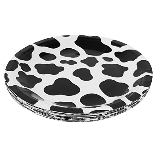 Cieovo Cow Print Party Supplies, Including 40 Cow Plates And 40 Cow Print Napkins For Cow Farm Animal Barn Theme Birthday Baby Shower Party Supplies Decorations #TOP2
