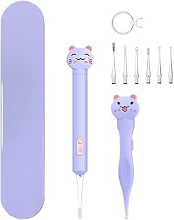 2 Pack Baby Nose and Ear Cleaner, Nasal Booger and Ear Wax Removal Tool Nose Cleaner Tweezers with Light for Newborns Infants Adult Safely Clean Baby's Boogers Ear Wax Baby Must Have Items(Purple)
