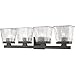 Z-Lite 1936-4V-MB Astor - 4 Light Bath Vanity In Modern Style-7.75 Inches Tall and 29 Inches Wide, Finish Color: Matte Black