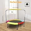 HLC 37 Inch Foldable Toddler Trampoline with Safety Handle - Indoor Outdoor Mini Trampoline for Kids, Max Weight 60kg/132lbs