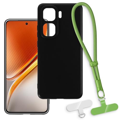 OAGELIM 2-in-1�ی�P�[�X�ƃ��X�g�X�g���b�v Vivo iQOO Neo 10 5G �Ƃ̌݊������� ���O���\�ȃ��j���[�h�t���d�b�J�o�[�A����~�ߕ����h�~�O���b�v�n���h�� (�u���b�N + �O���[��)