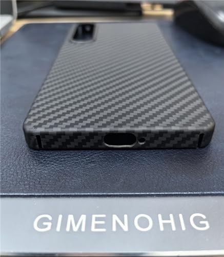GIMENOHIG Ultra Thin and Lightweight Aramid Carbon Fiber Case for Sony Xperia 1 VI (Black) - Image 3