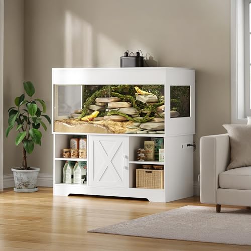 Image of Herture 120 Gallon Reptile Tank with Stand, 4x2x2 Terrarium Enclosure