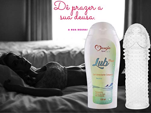 Kit Erótico Capa Peniana Expansiva 15cm Lubrificante A Base De Água Sensações P/Ela