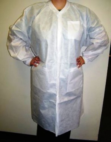 VALUMAX Disaposable Lab Coat (Knee Length) 2XL, White, 10/PK