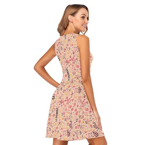 Robe d'été décontractée fluide pour éviter la chaleur en rose - 5