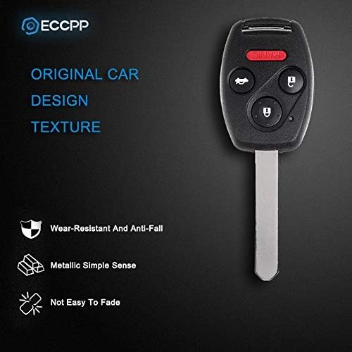 ECCPP Uncut 313.8MHz Keyless Entry Remote Key Fob Ignition Key Fob for Honda Accord CR-V Element OUCG8D-380H-A (Pack of 2)