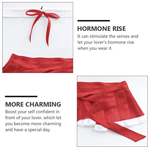 ABOOFAN Womens Lingerie Set Auto Tie Ruffle Guarnição Sutiã E Calcinha Set Com Tiras Babydoll Bodysu