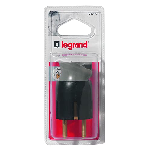 Legrand LEG93973 Stecker 2p t 16 A Kunststoff Ausrichtung des 360 Grad Kabel, Schwarz