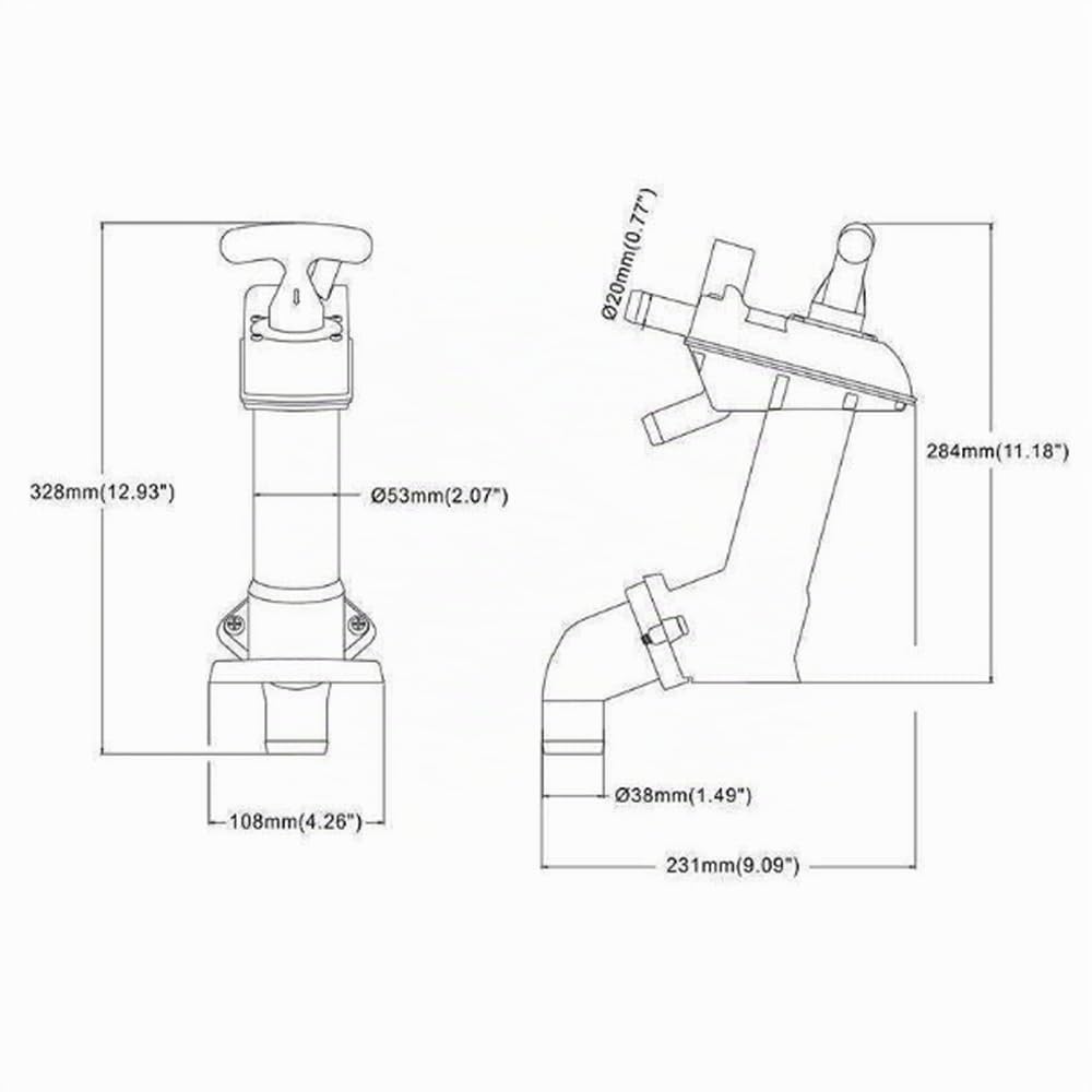 Jabsco, 29040-3000, Pompa di Ricambio, per Toilette, con avvitamento Manuale, per 29090 e 29120, Colore Bianco